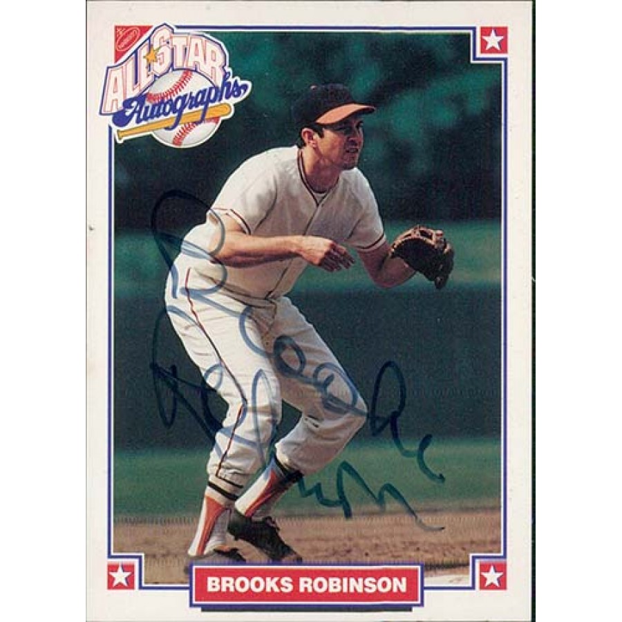 Brooks Robinson Signed 1993 Nabisco All Star Autographs Card JSA